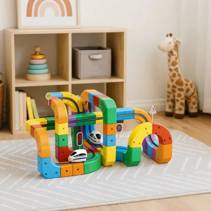 BuildLoop™ DIY Magnetic Train Track Set – Creative and active
