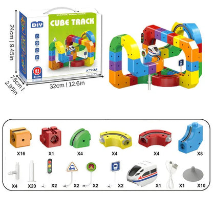 BuildLoop™ DIY Magnetic Train Track Set – Creative and active
