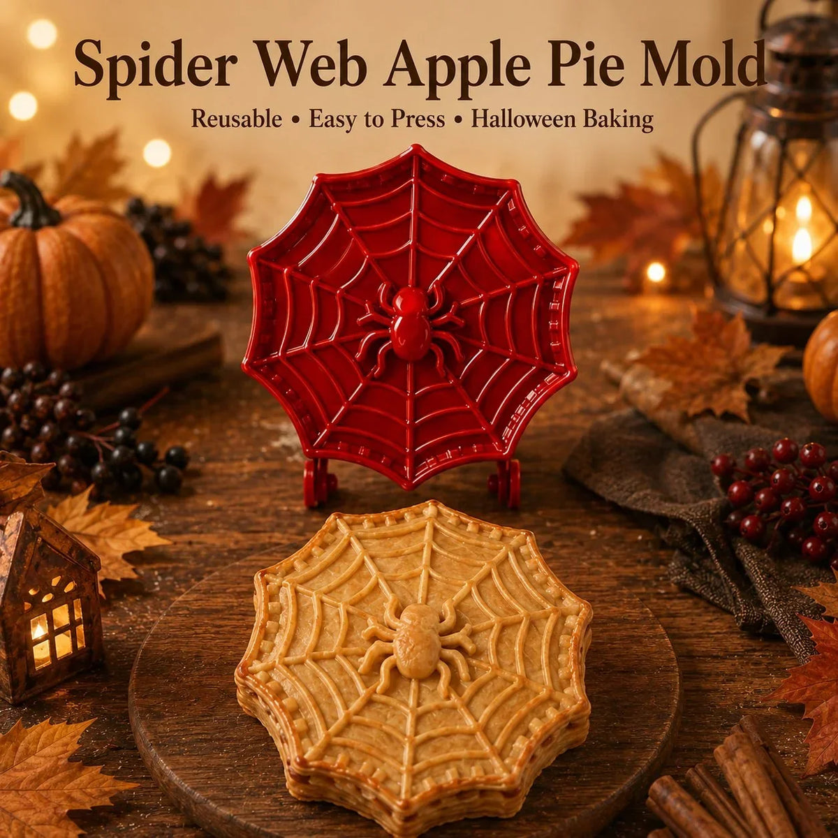 PiePress™ - 8-Piece Halloween Mini Pie Mold Set