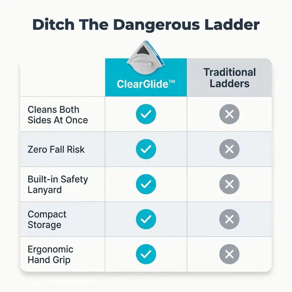 ClearGlide™ - Double-Sided Magnetic Window Cleaner