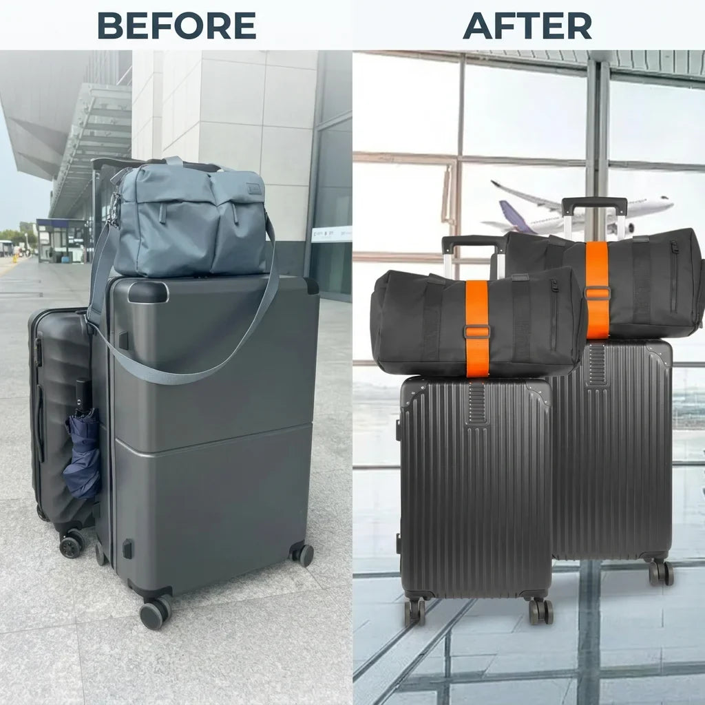 Adjustable Luggage Connector - Hands-Free Luggage Strap