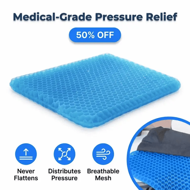 CoolGel™ - Medical-Grade Gel Seat Cushion