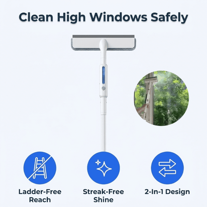 2-in-1 Window Cleaner - Effortless Streak-Free Shine