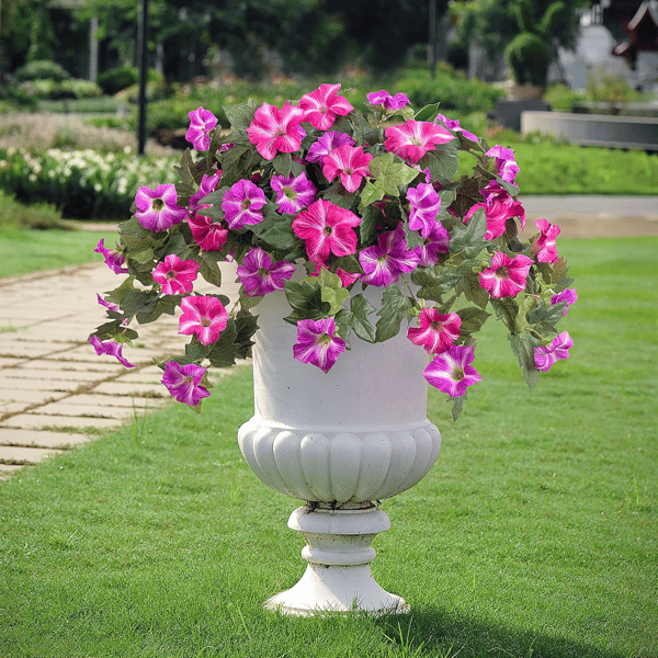 Lifelike Artificial Petunias - Weatherproof Floral Display