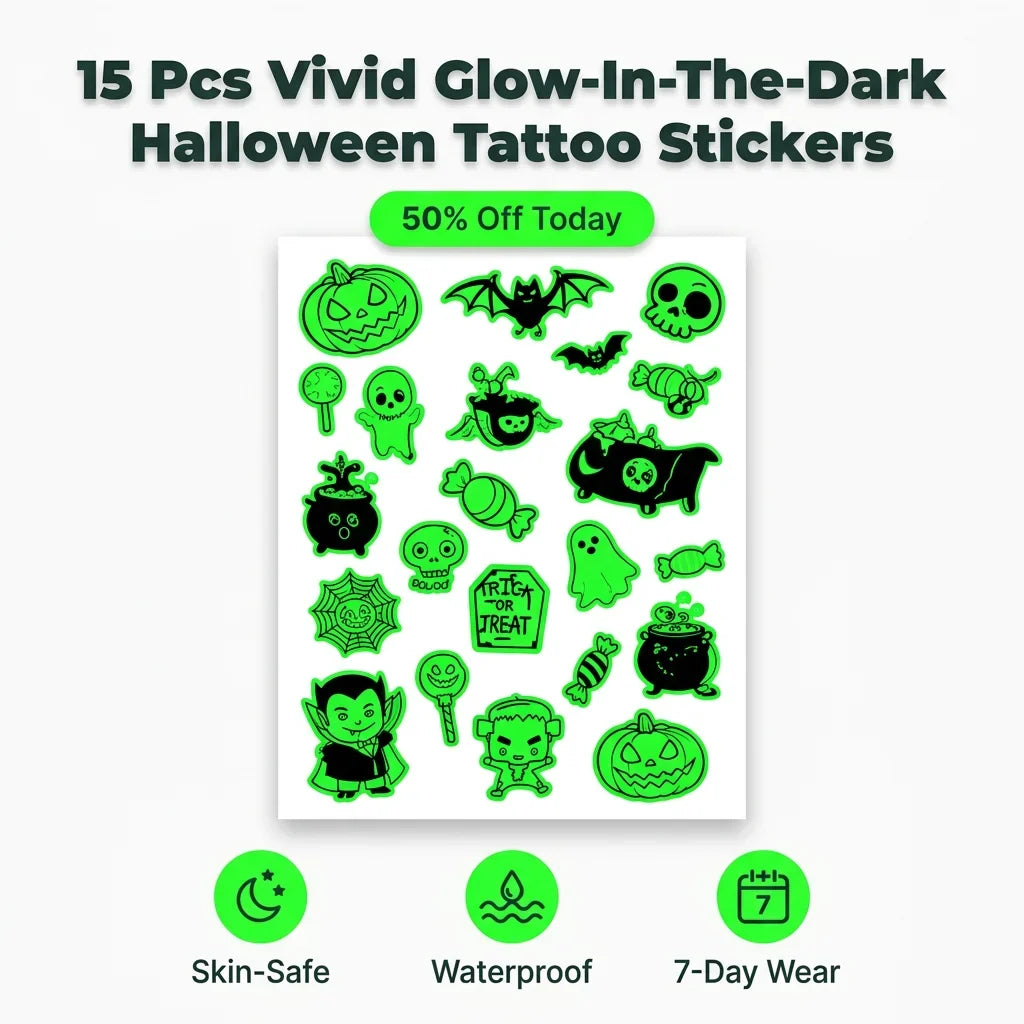 NeonArt™ - Glow-in-the-Dark Halloween Tattoo Stickers