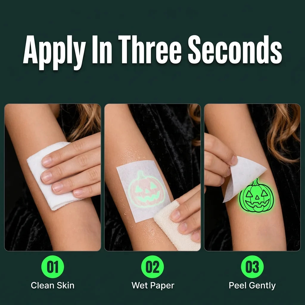 NeonArt™ - Glow-in-the-Dark Halloween Tattoo Stickers