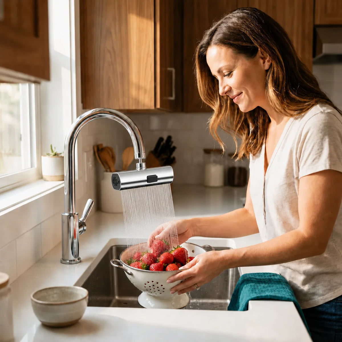 SmartFlow™ - Anti-Splash Waterfall Kitchen Faucet