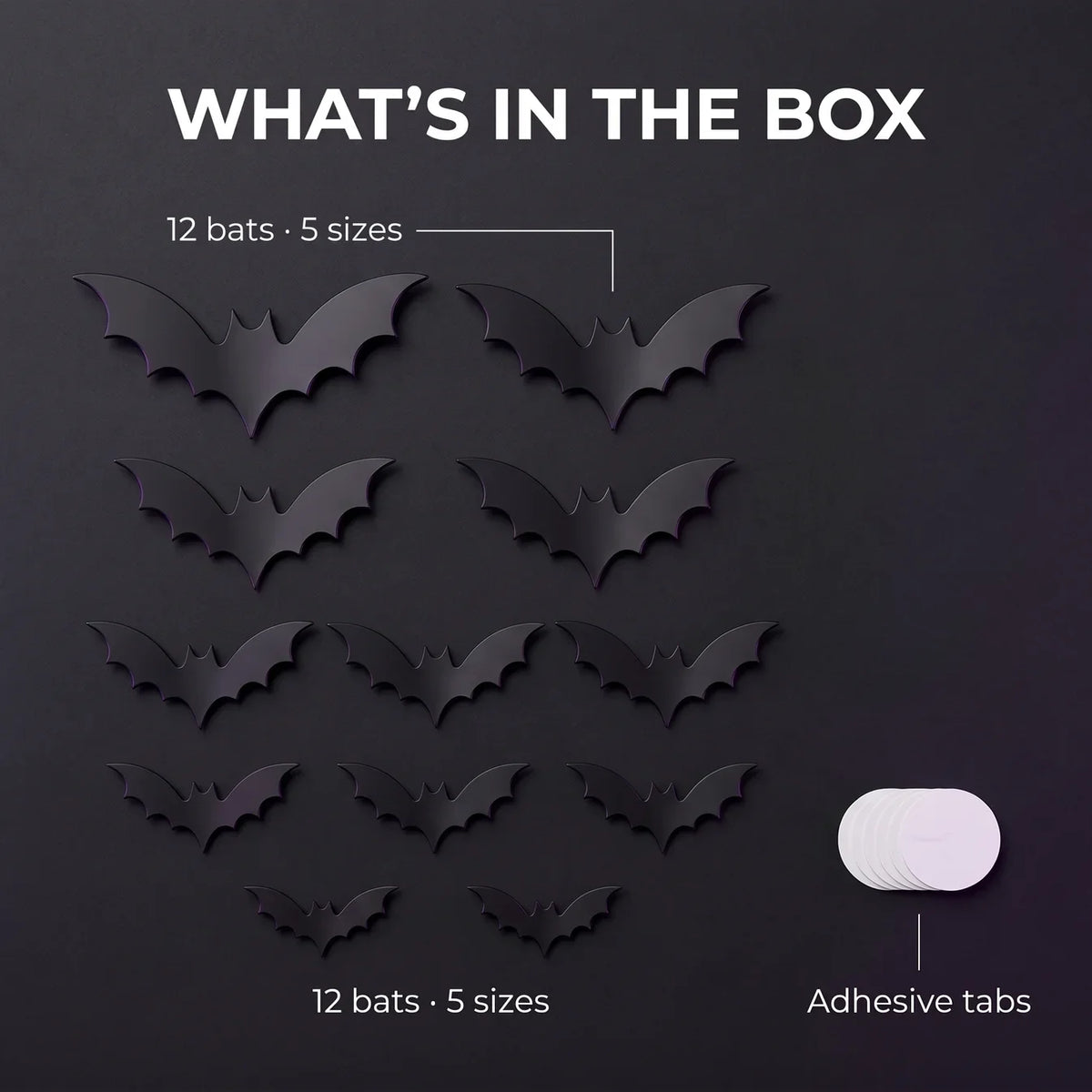 StickBat™ - 12 Glowing LED Halloween Bats