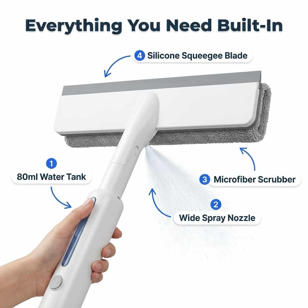 2-in-1 Window Cleaner - Effortless Streak-Free Shine