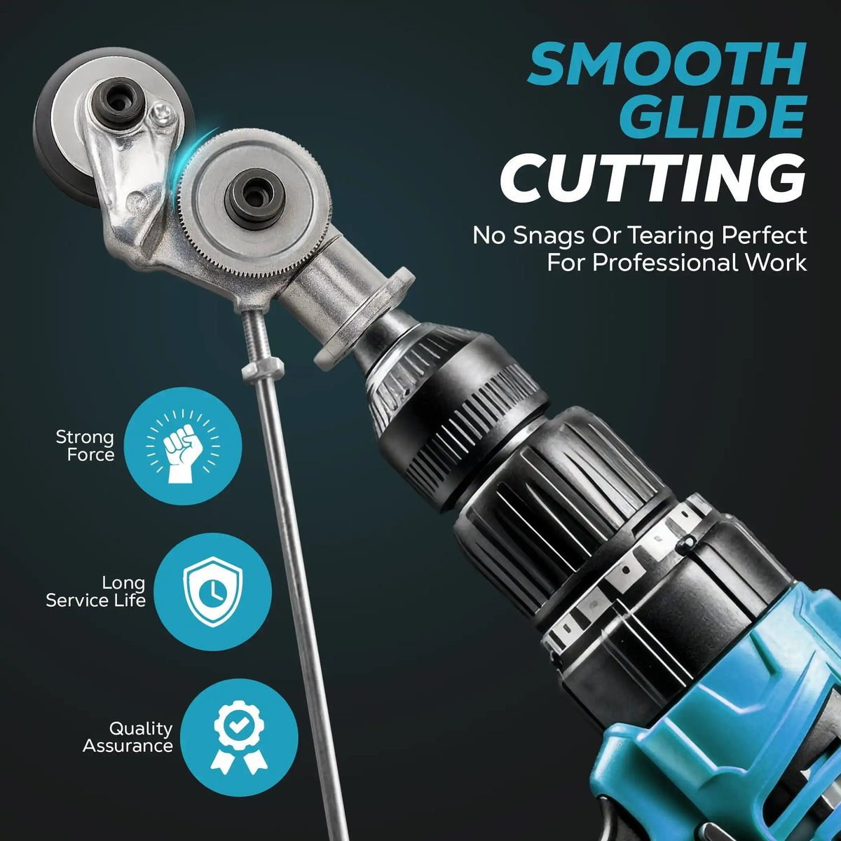 PowerCut™ - Electric Drill Metal Cutter Attachment