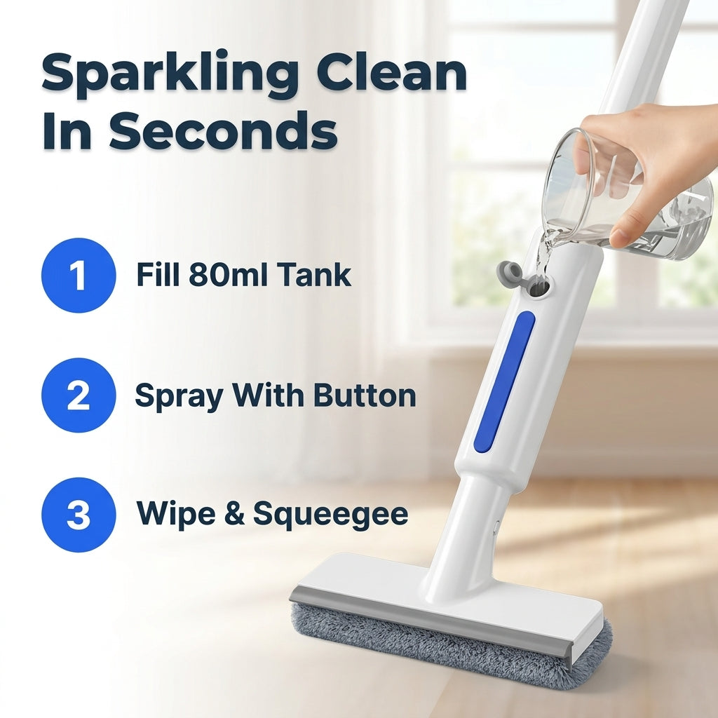 2-in-1 Window Cleaner - Effortless Streak-Free Shine