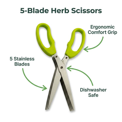 MultiCut™ - 5-Blade Precision Herb Scissors