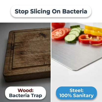 Stainless Steel Chopping Board - Non-Slip Kitchen Board