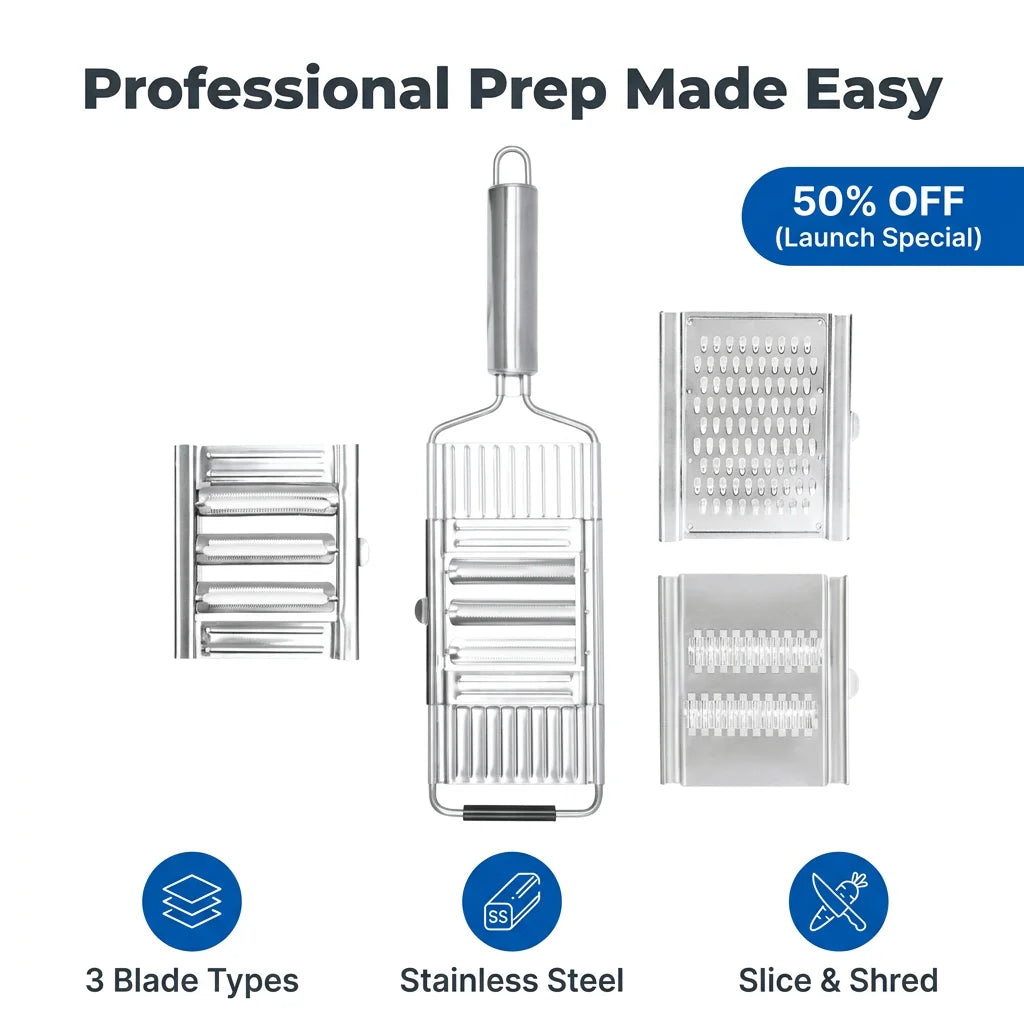 MultiBlade™ - 3-in-1 Vegetable Slicer, Grater & Shredder